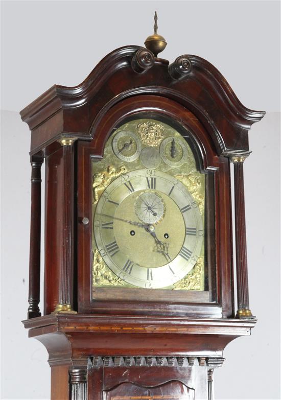 An 18th century and later mahogany longcase clock, Carter of Uxbridge, 7ft 8.5in.
